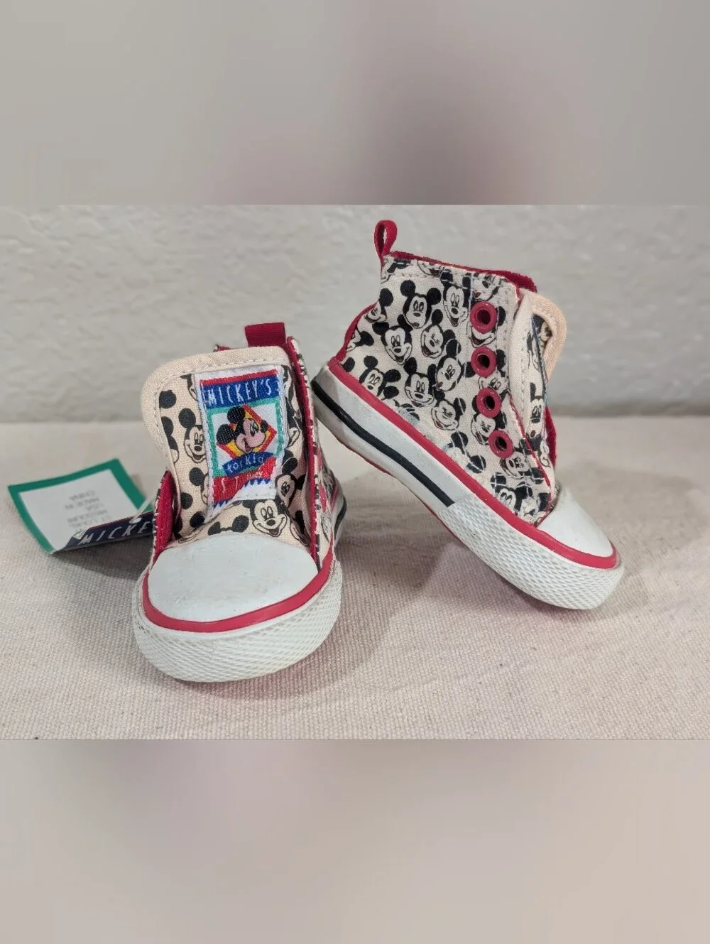 NWT Vintage Disney 1990's Mickey's Stuff for Kids shoes sneakers toddler size 1